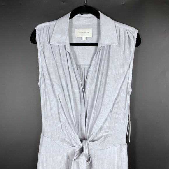 Brochu Walker Madsen Sleeveless Maxi‎ Dress Lavender Button Front Tie - Picture 5 of 11